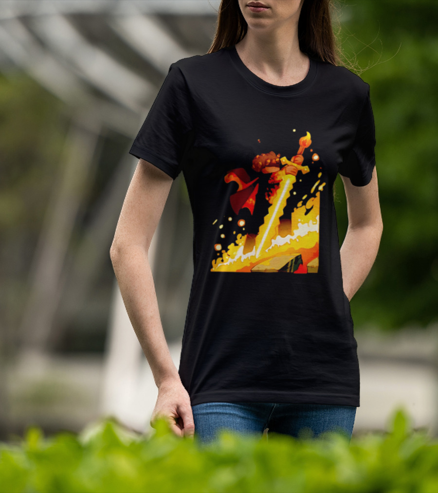 FlameFrags Sword Gaming Fantasy Adventure Warrior T-Shirt