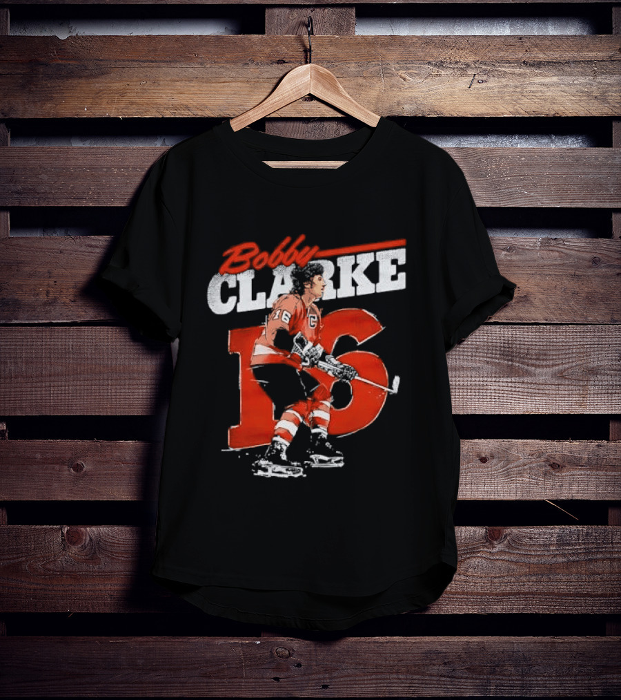 Bobby Clarke 16 Philadelphia Flyers Ice Hockey Legend T-Shirt