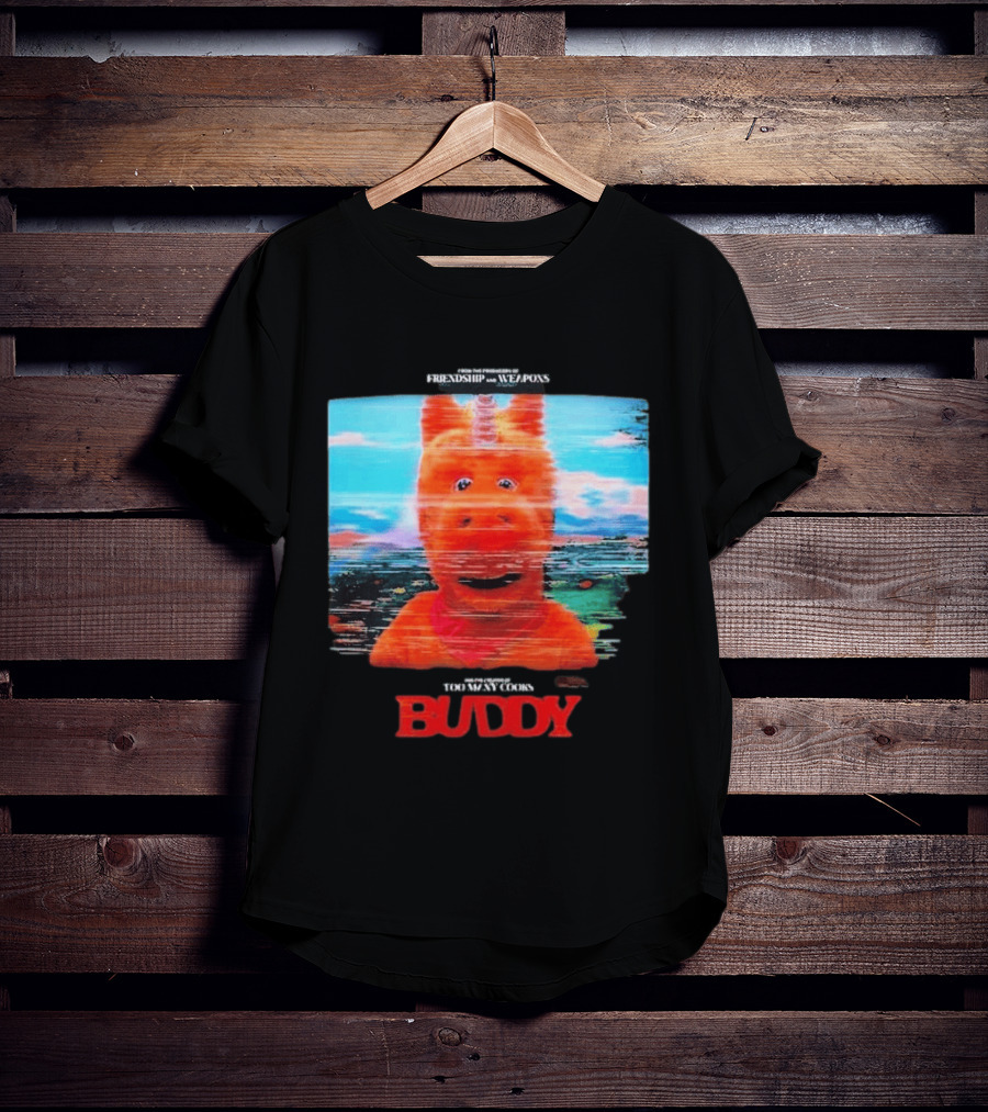 Buddy Unicorn Friendship And Weapons Movie Premiere August 28 2026 T-Shirt