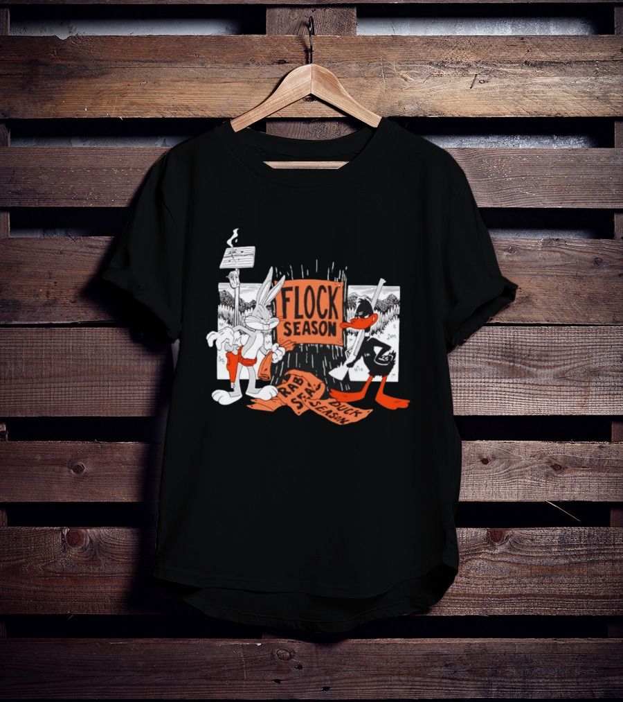 Bugs Bunny Daffy Duck Flock Season Looney Tunes Rabbit Season Duck Season T-Shirt