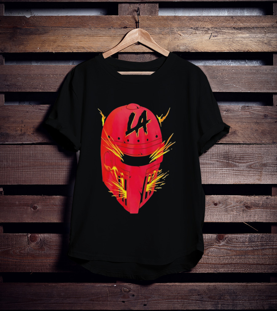 LA Flaming Knight Helmet Los Angeles Sports Blaze T-Shirt