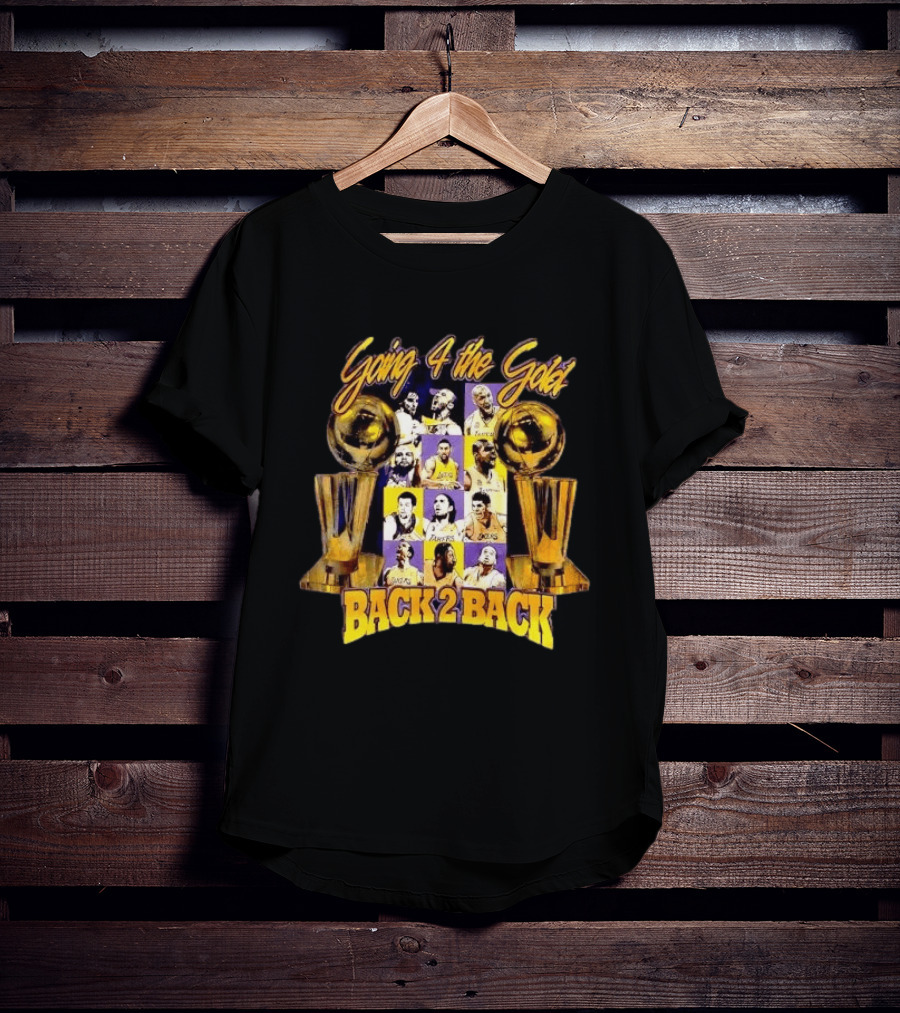 Los Angeles Lakers Going 4 The Gold Back 2 Back Champions T-Shirt