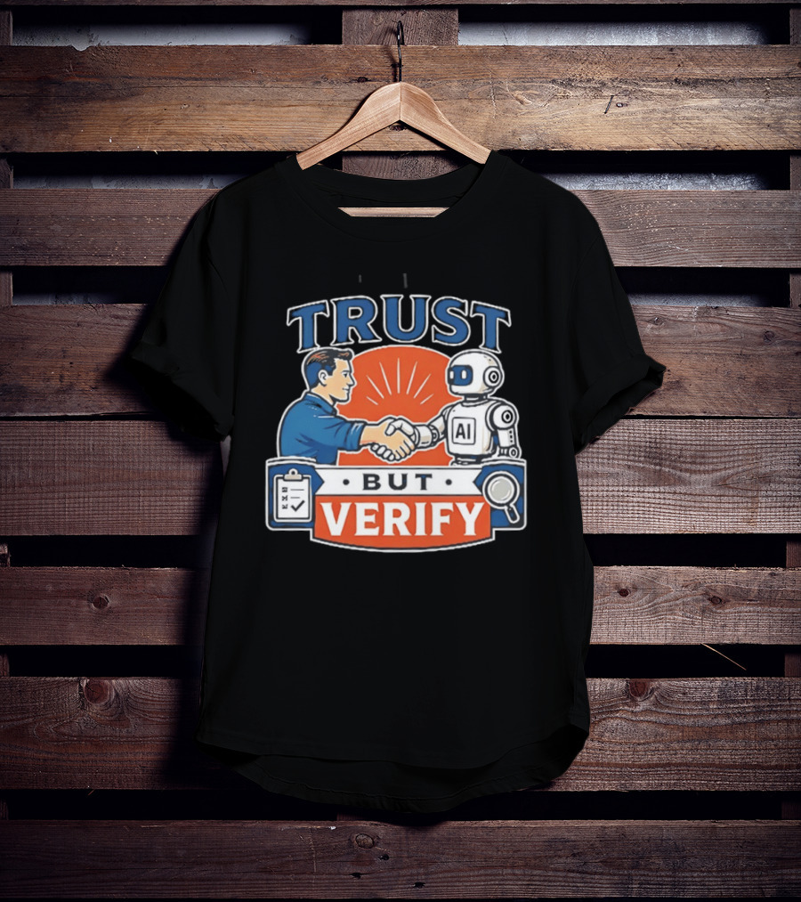 TRUST Human Handshake With AI Robot But Verify T-Shirt