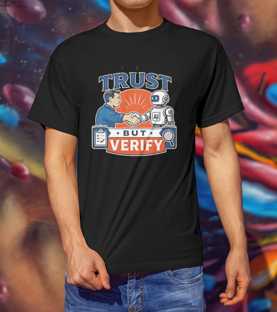 TRUST Human Handshake With AI Robot But Verify T-Shirt