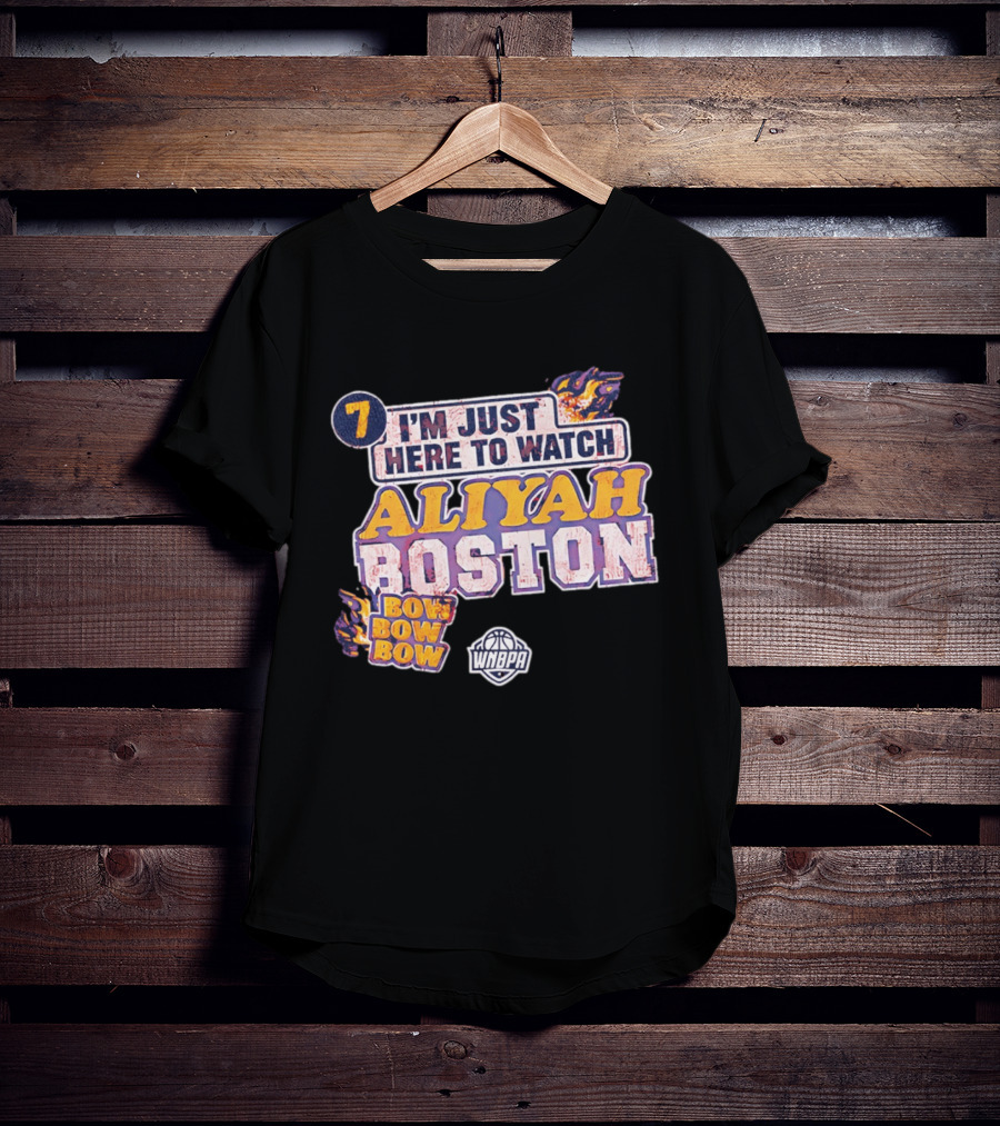 I'm Just Here To Aliyah Boston WNBA Bow Bow Bow 7 T-Shirt