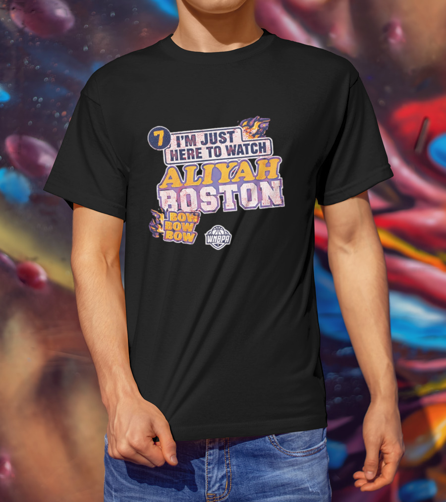 I'm Just Here To Aliyah Boston WNBA Bow Bow Bow 7 T-Shirt