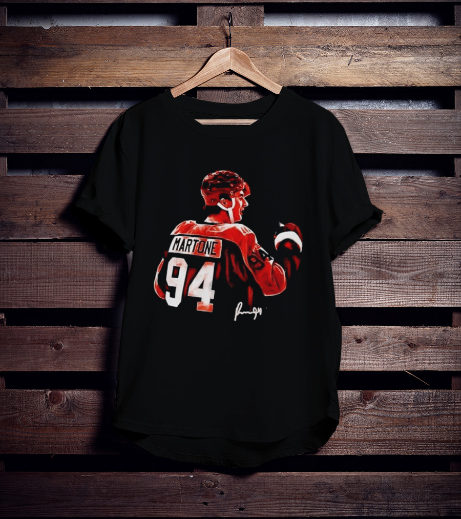 Martone 94 Hockey Player Jersey Design Rugged T-Shirt