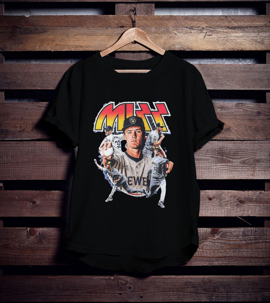 MIZZ Milwaukee Brewers Christian Yelich MLB Rock N' Roll T-Shirt