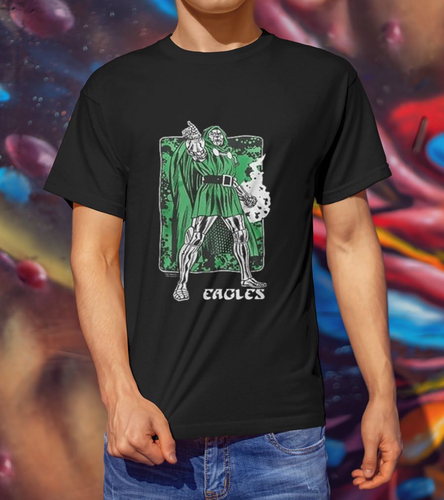 Philadelphia Eagles Marvel Doctor Doom Power Collaboration 2026 T-Shirt