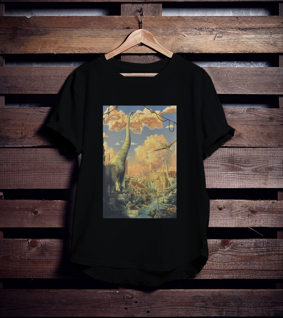 Phish July 21 2026 Syracuse New York Dinosaurs Cityscape T-Shirt