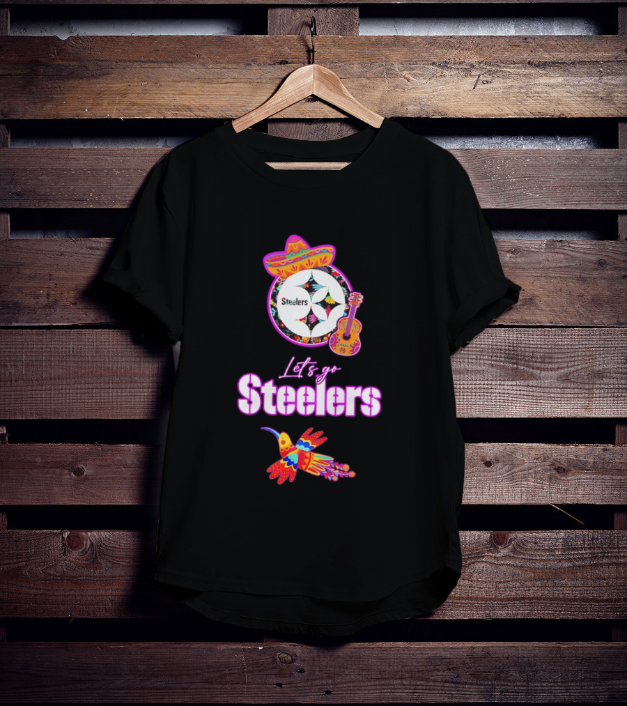 Pittsburgh Steelers Let's Go Fiesta Mexican Folk Hispanic Heritage T-Shirt