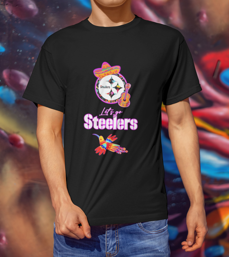 Pittsburgh Steelers Let's Go Fiesta Mexican Folk Hispanic Heritage T-Shirt