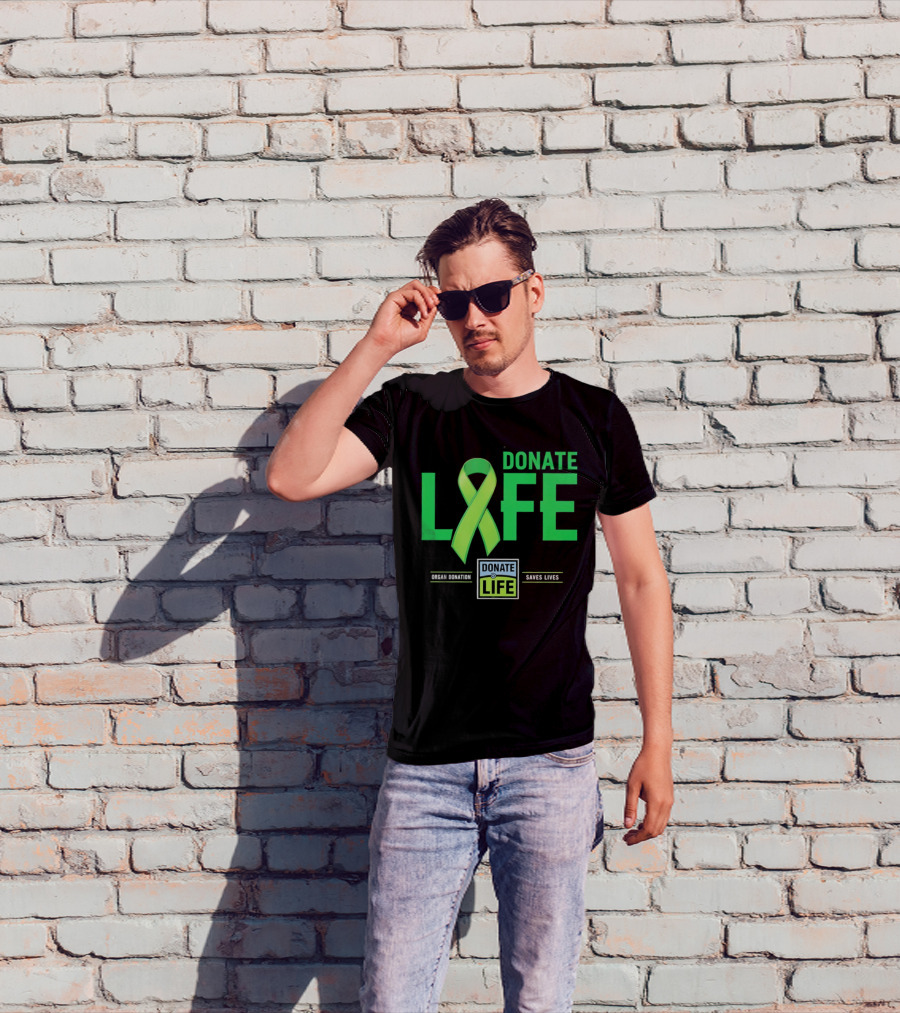 Donate Life Ribbon Organ Donation Saves Lives T-Shirt