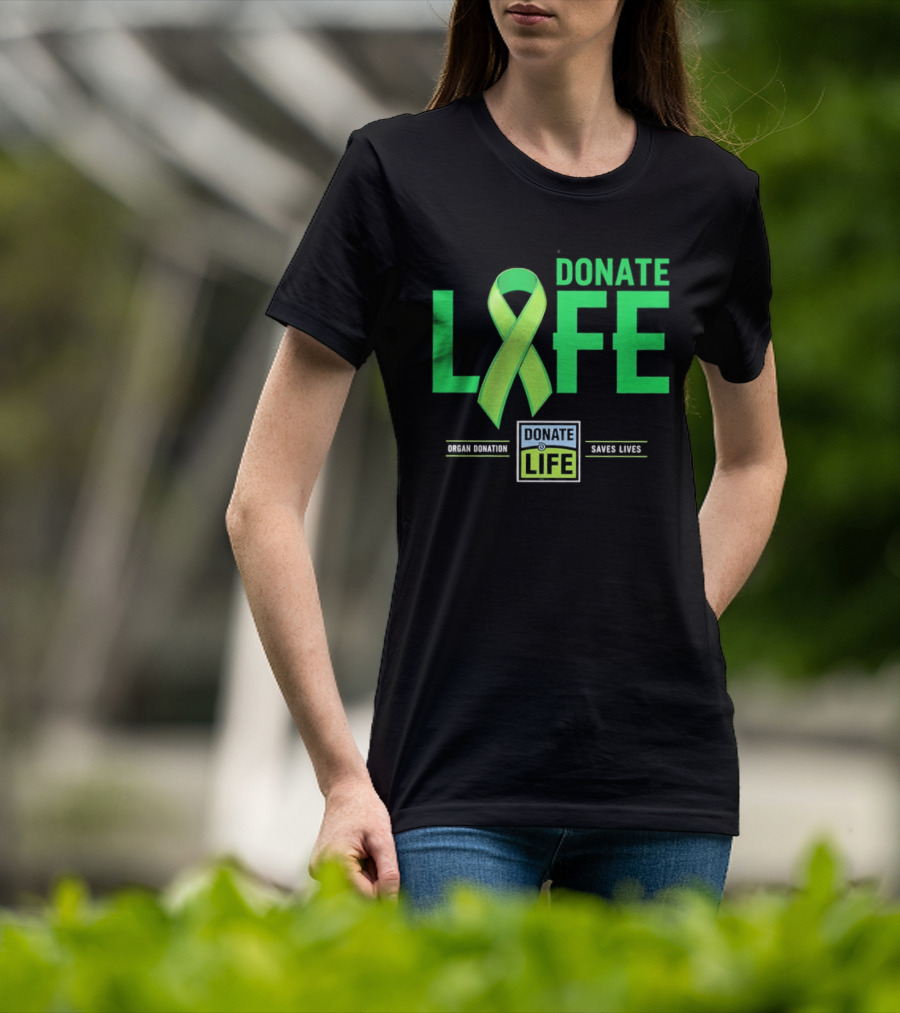 Donate Life Ribbon Organ Donation Saves Lives T-Shirt