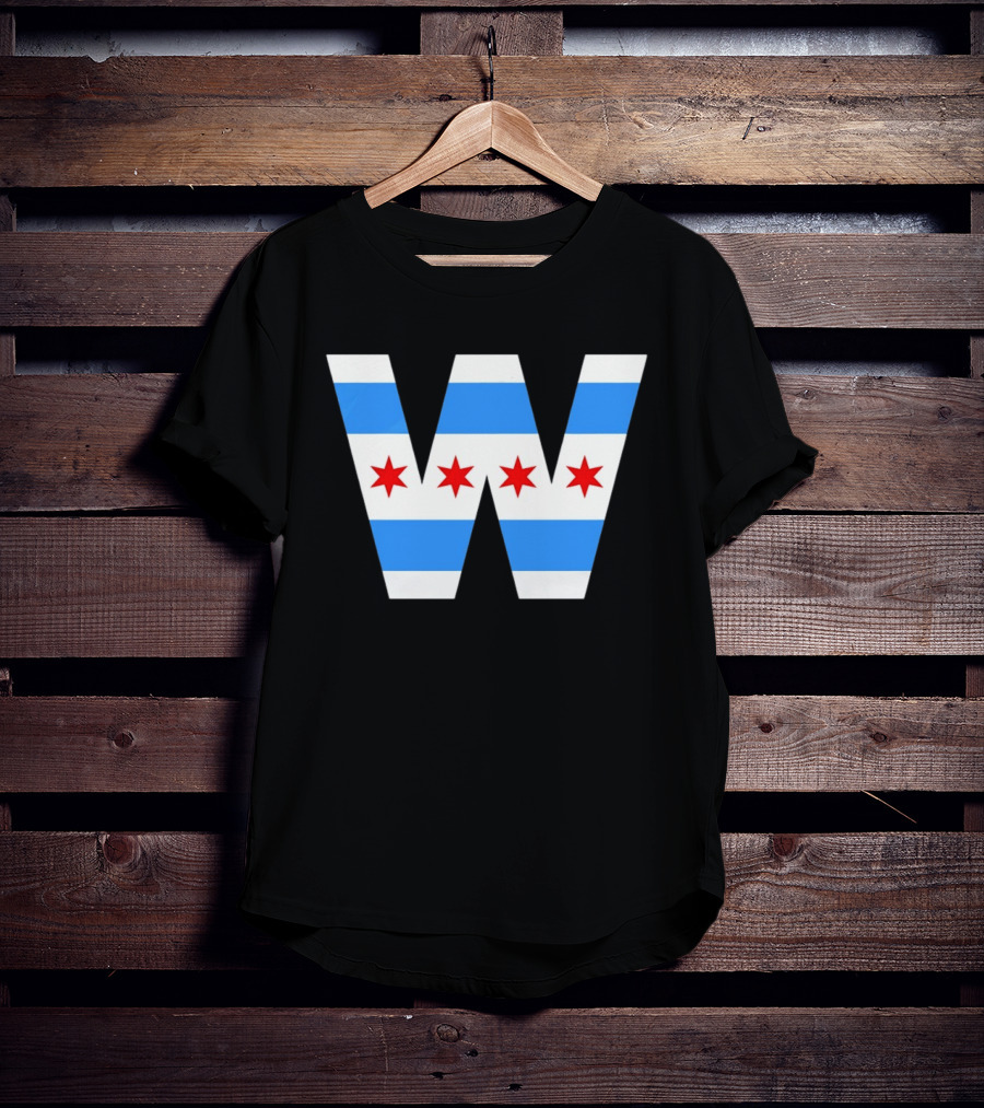 The W Chicago Cubs MLB Baseball 2026 Flag T-Shirt
