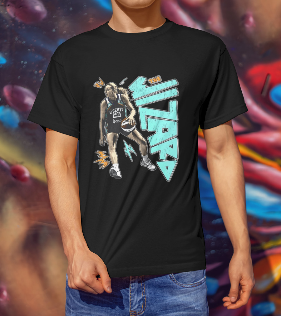 New York Liberty WNBA The Wizard Marine Johannès 23 Basketball T-Shirt