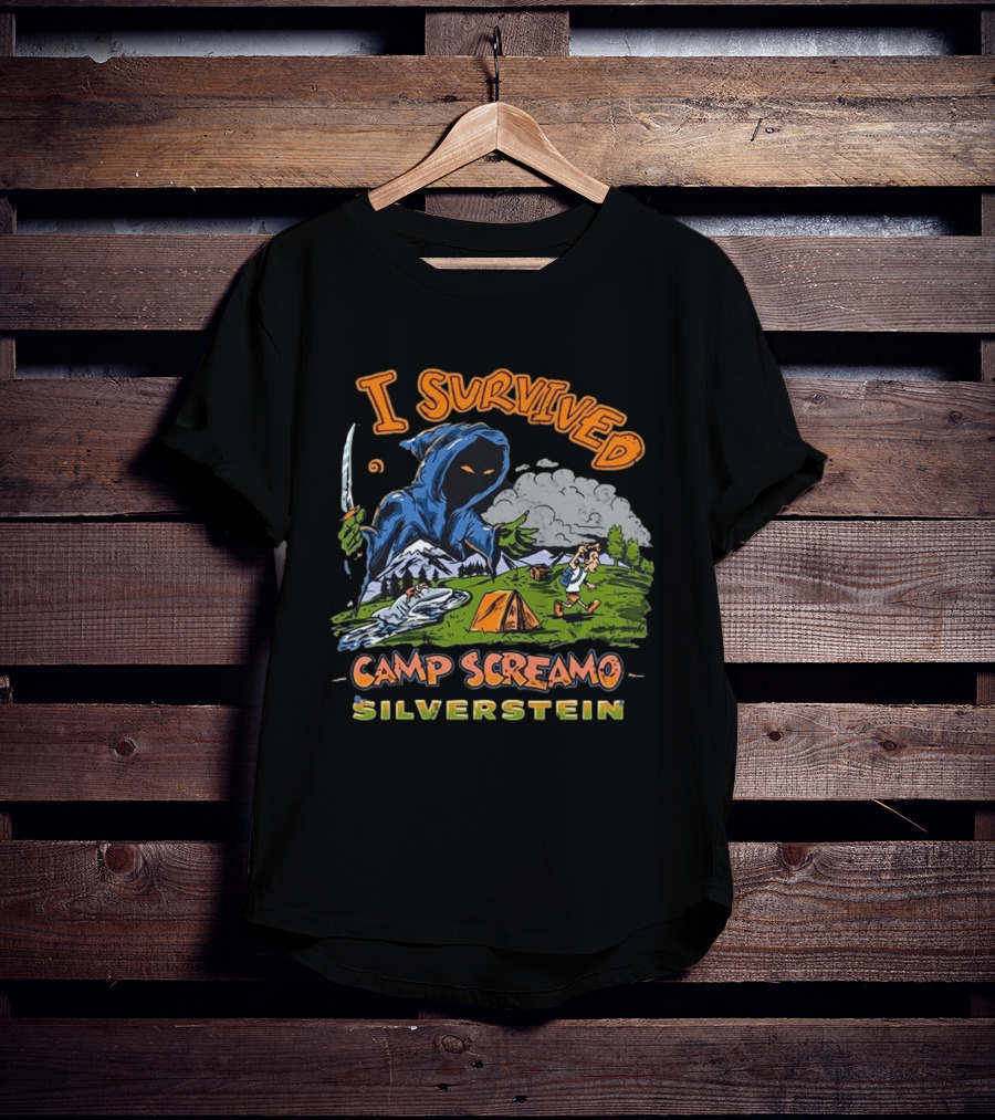 Silverstein I Survived Camp Screamo Tour 2026 North America Camping Adventure T-Shirt