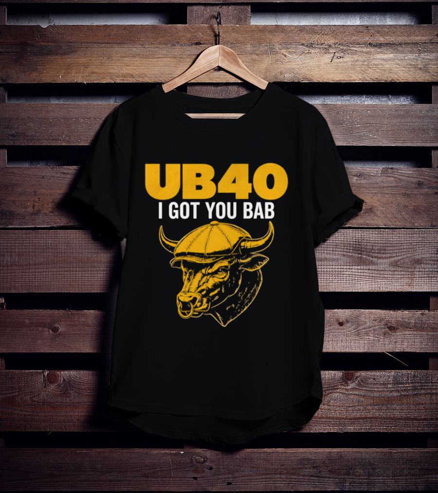 UB40 I Got You Bab With Bull Graphic In Yellow And White T-Shirt