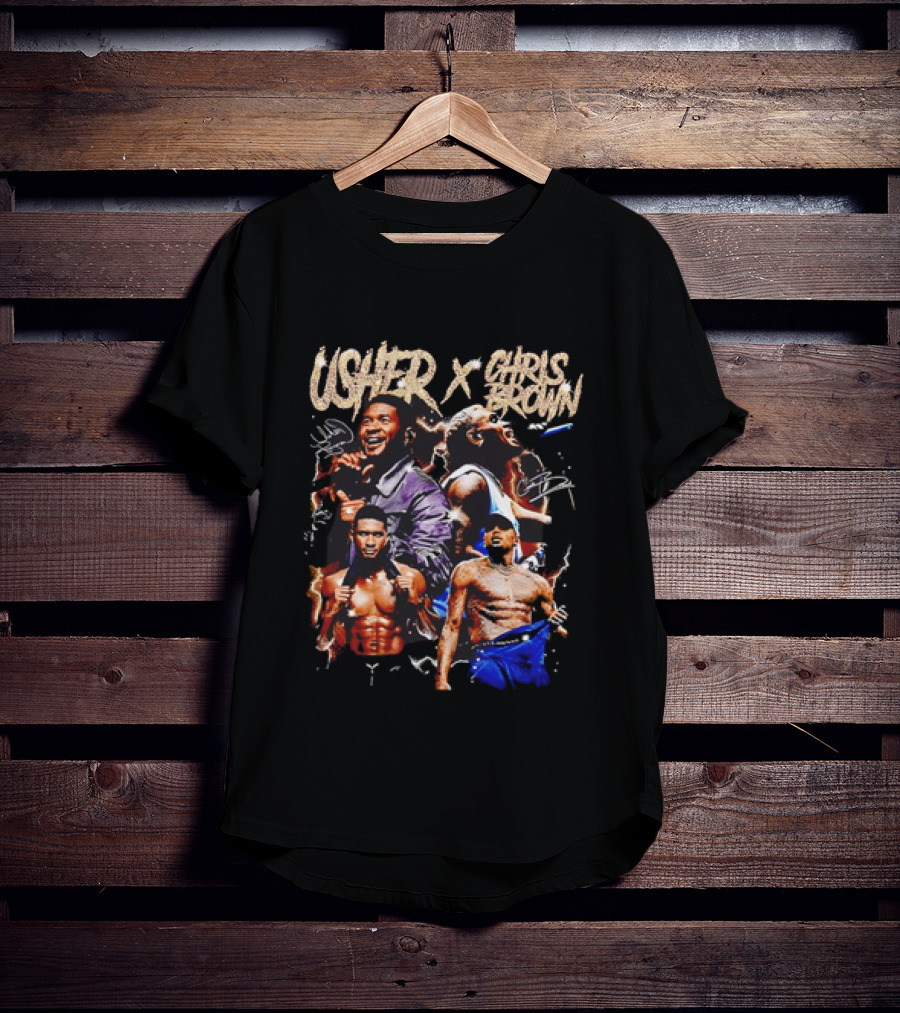Usher X Chris Brown Singing Performing Collaboration T-Shirt