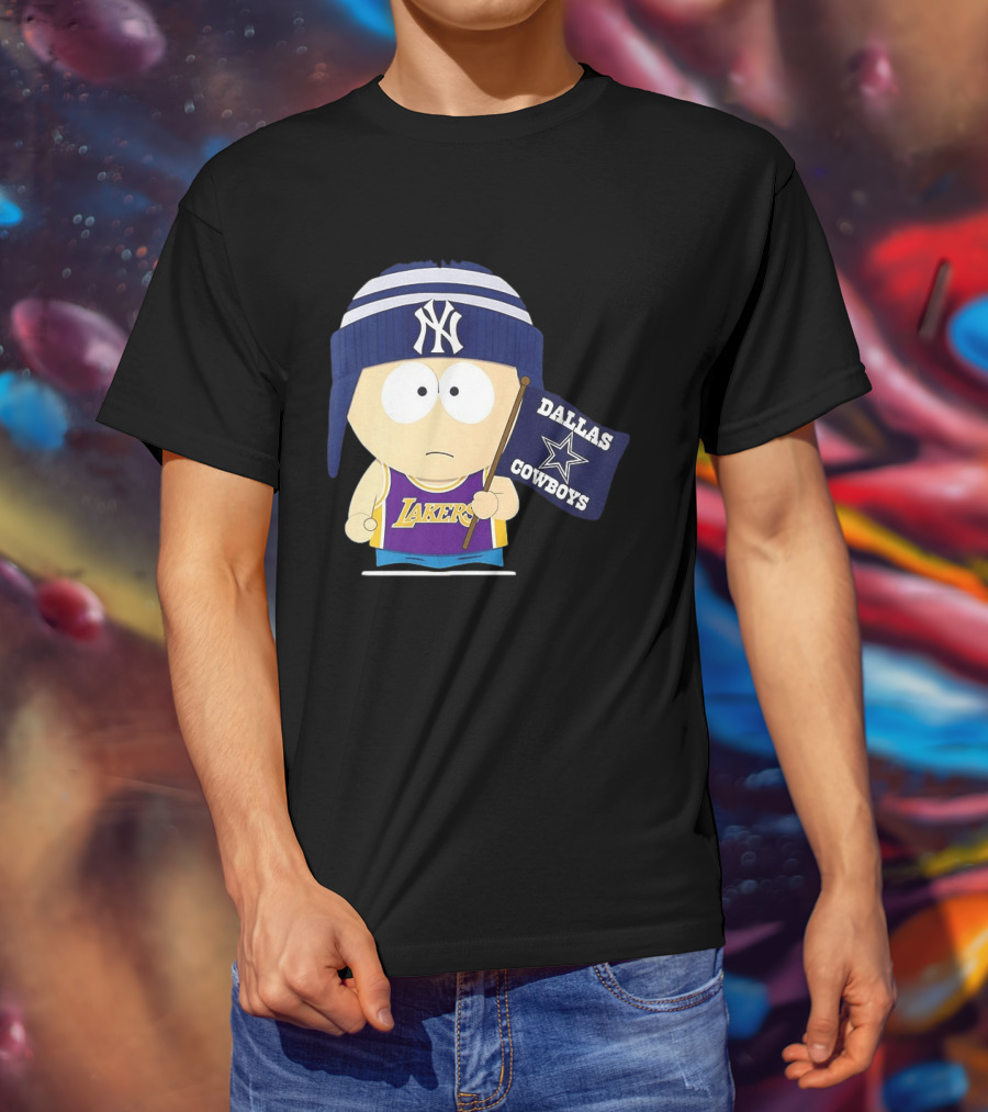 Stan Marsh Lakers Dallas Cowboys Flag Yankees Hat T-Shirt