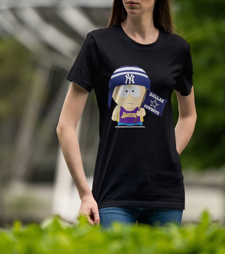 Stan Marsh Lakers Dallas Cowboys Flag Yankees Hat T-Shirt