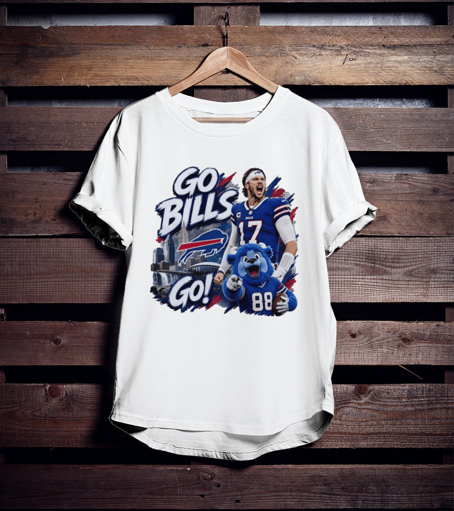 Go Bills Josh Allen Number 17 Buffalo Bills Fan T-Shirt