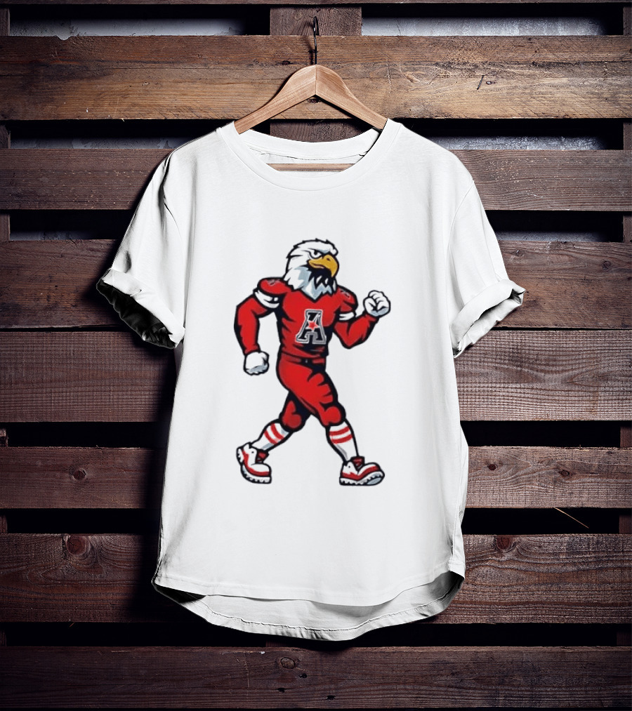 Eagle Running Sport Red Football T-Shirt