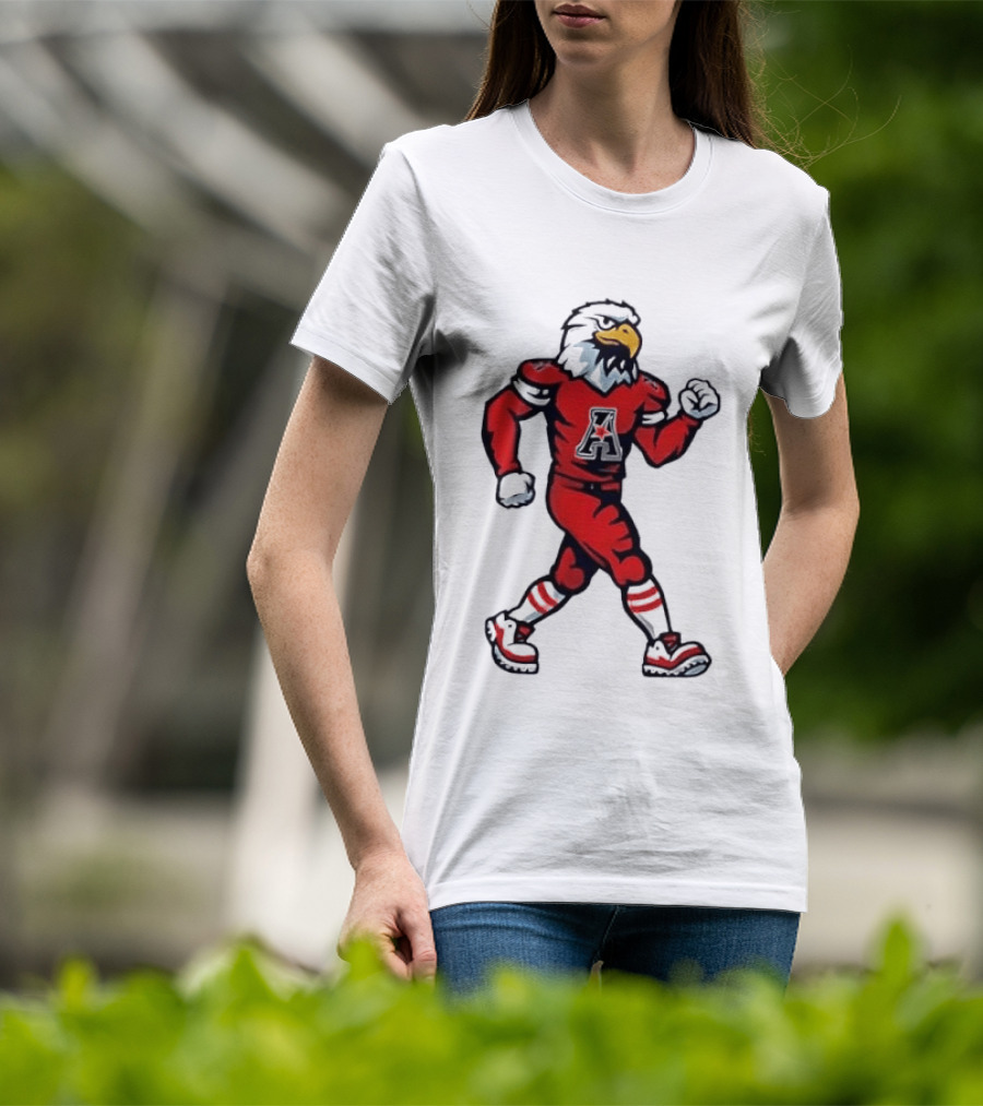 Eagle Running Sport Red Football T-Shirt