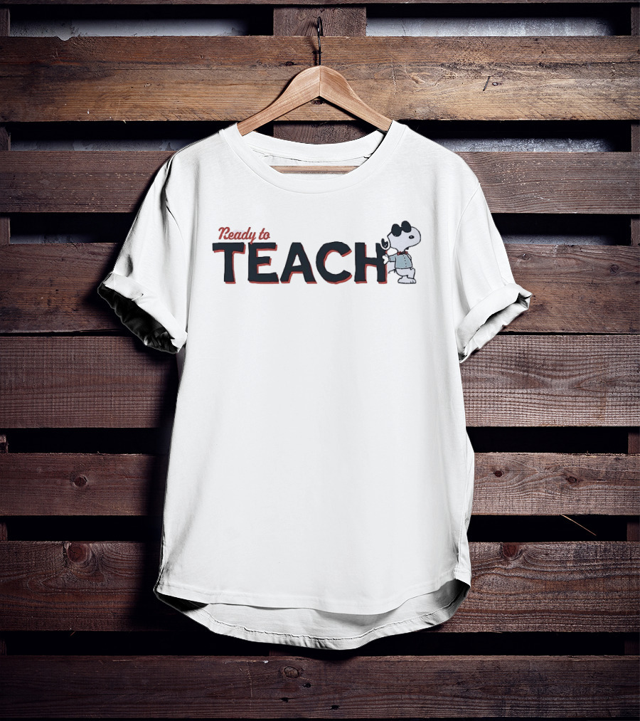Snoopy Ready To Teach With Chalkboard Peanuts T-Shirt