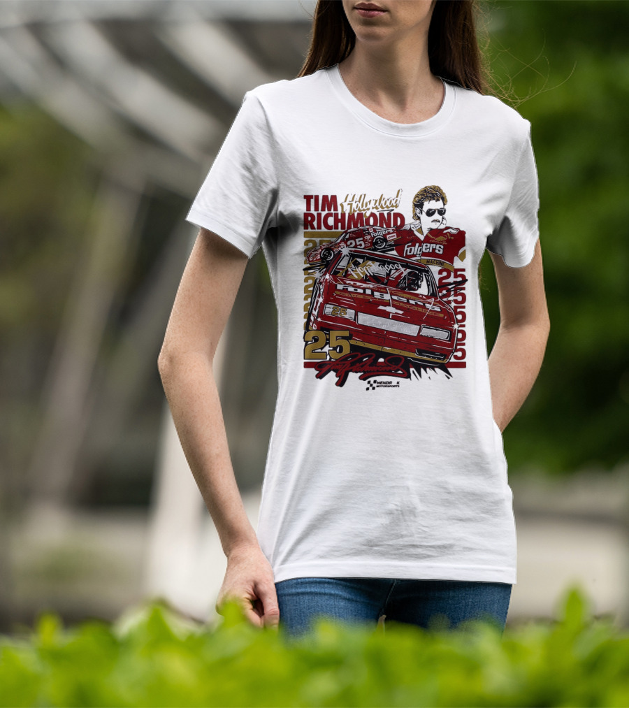 Tim Richmond Hollywood 25 Hendrick Motorsports Folgers NASCAR Racing T-Shirt
