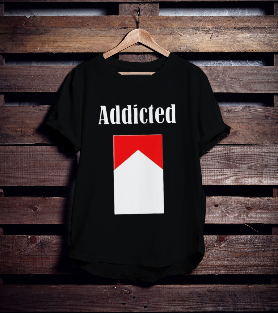 Addicted Cigarette Pack Minimalist Marlboro T-Shirt