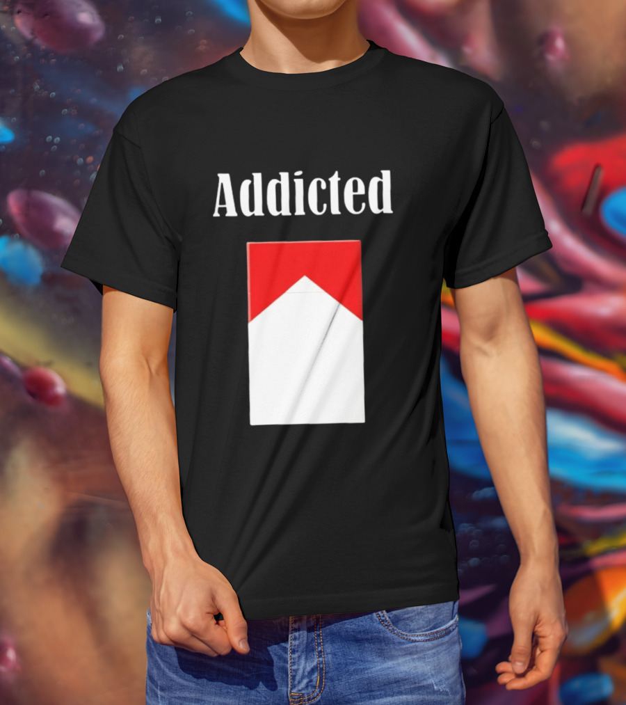 Addicted Cigarette Pack Minimalist Marlboro T-Shirt