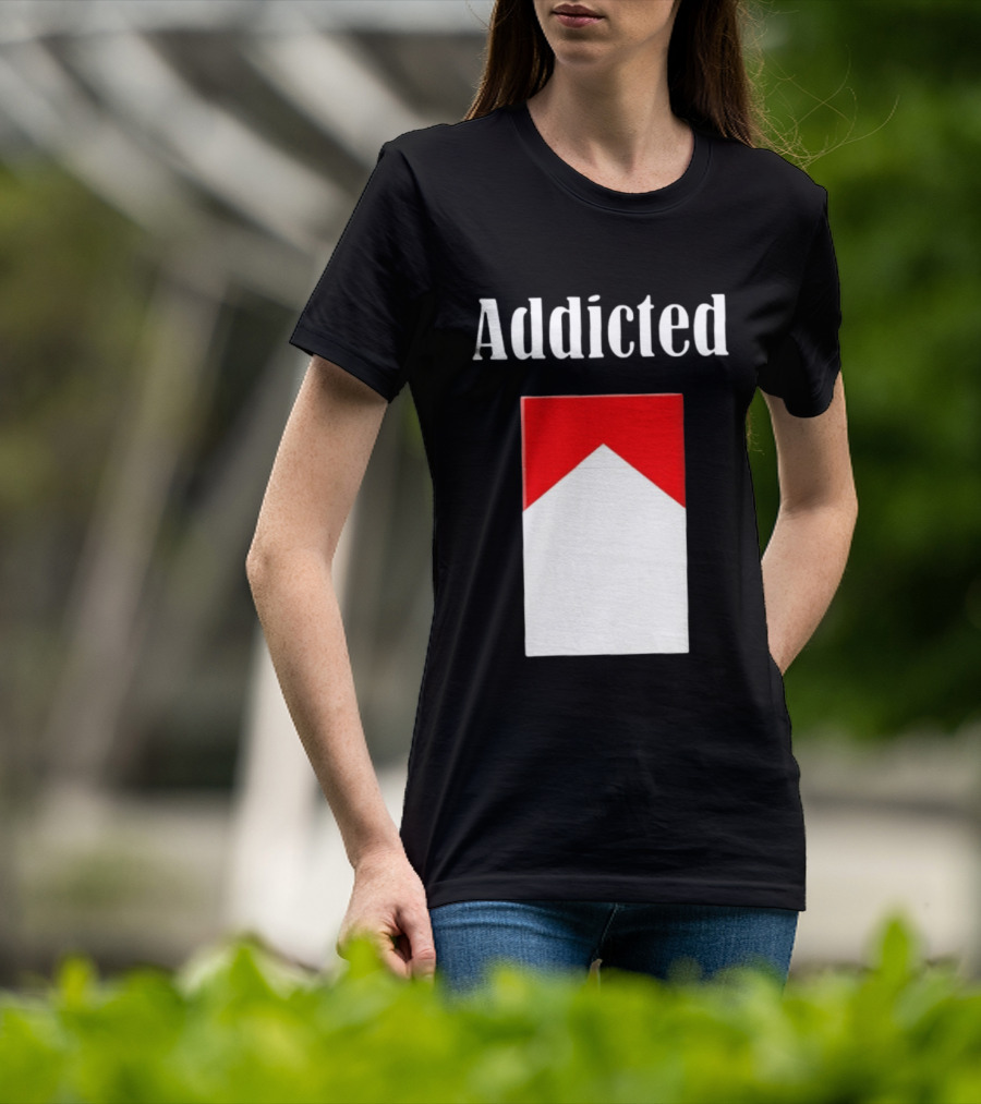 Addicted Cigarette Pack Minimalist Marlboro T-Shirt