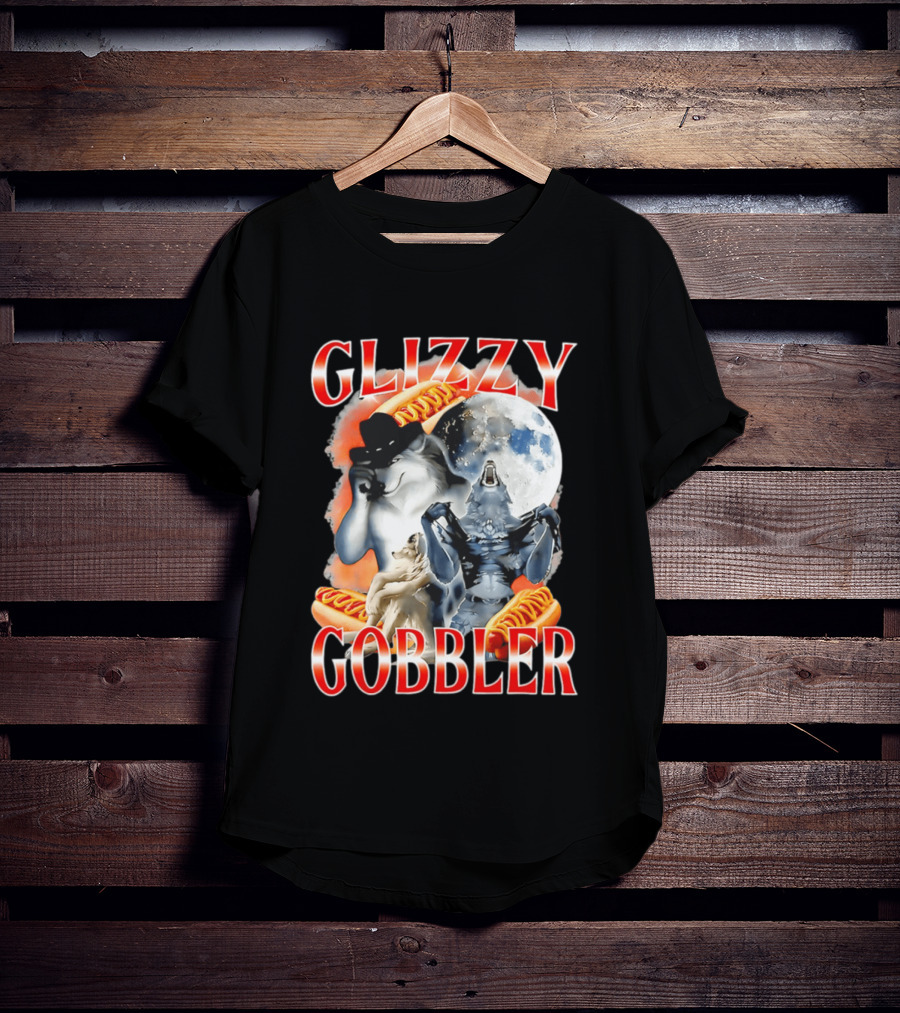 Glizzy Gobbler Wolf Moon Hot Dog Meme T-Shirt
