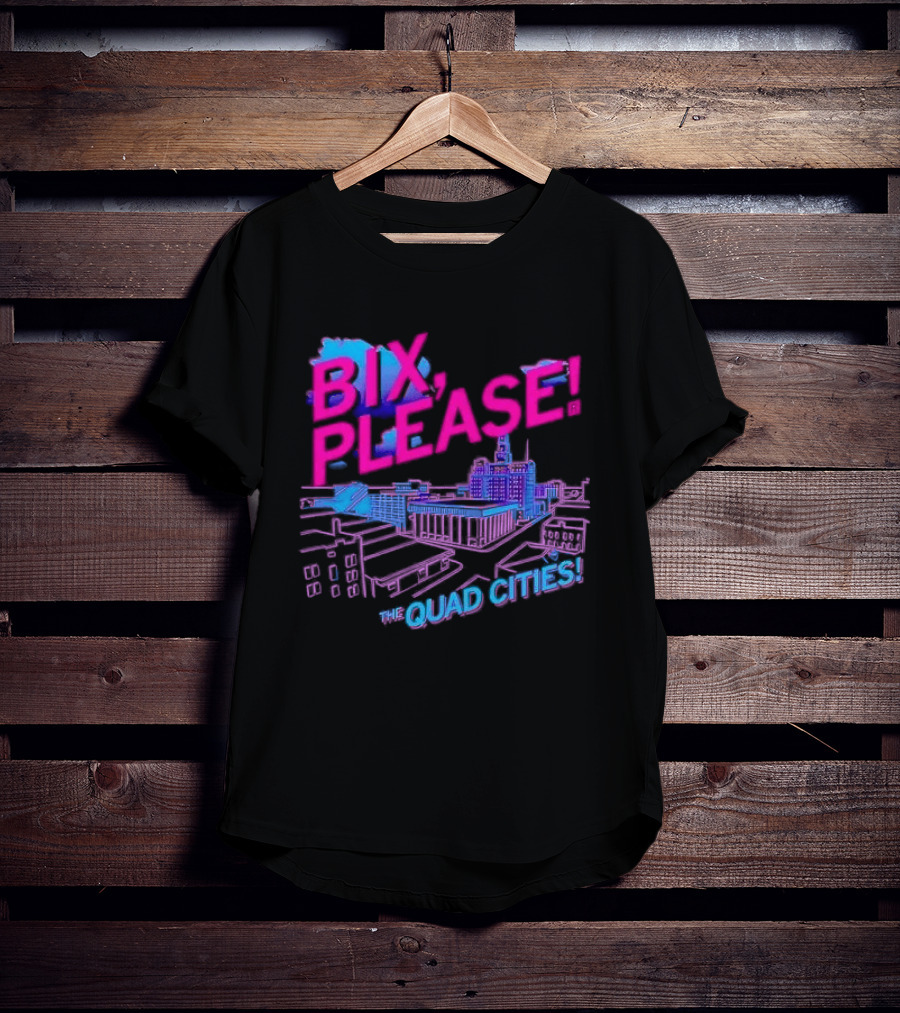Bix Please The Quad Cities Skyline Retro Aesthetic T-Shirt