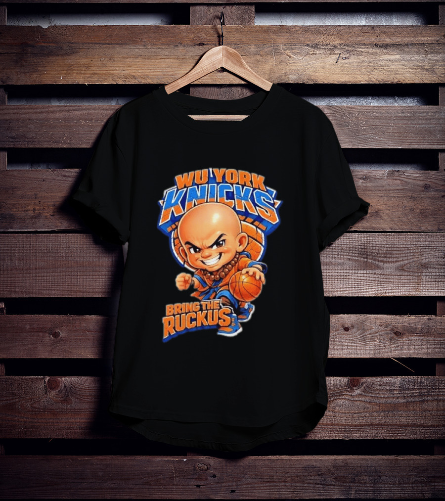 Wu York Knicks Bring The Ruckus Basketball Shaolin Monastic T-Shirt
