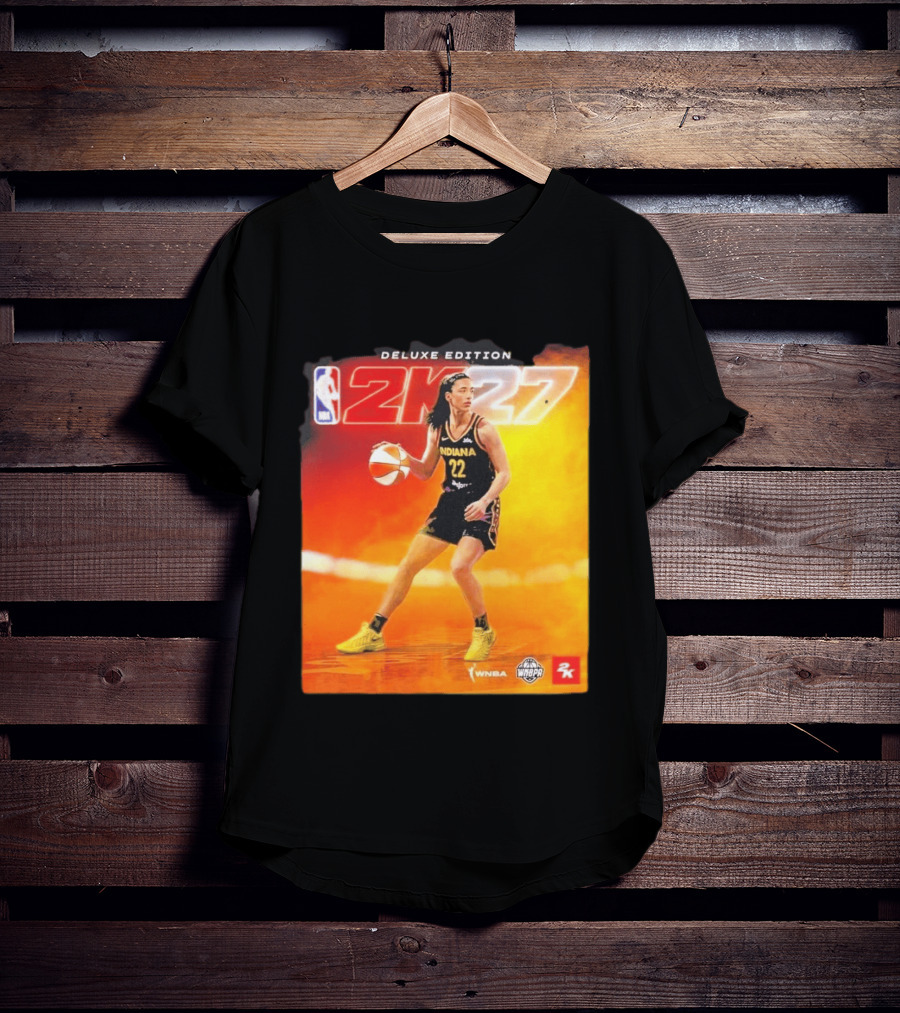 WNBA Caitlin Clark Indiana Fever NBA 2K27 Deluxe Edition Cover Athlete T-Shirt