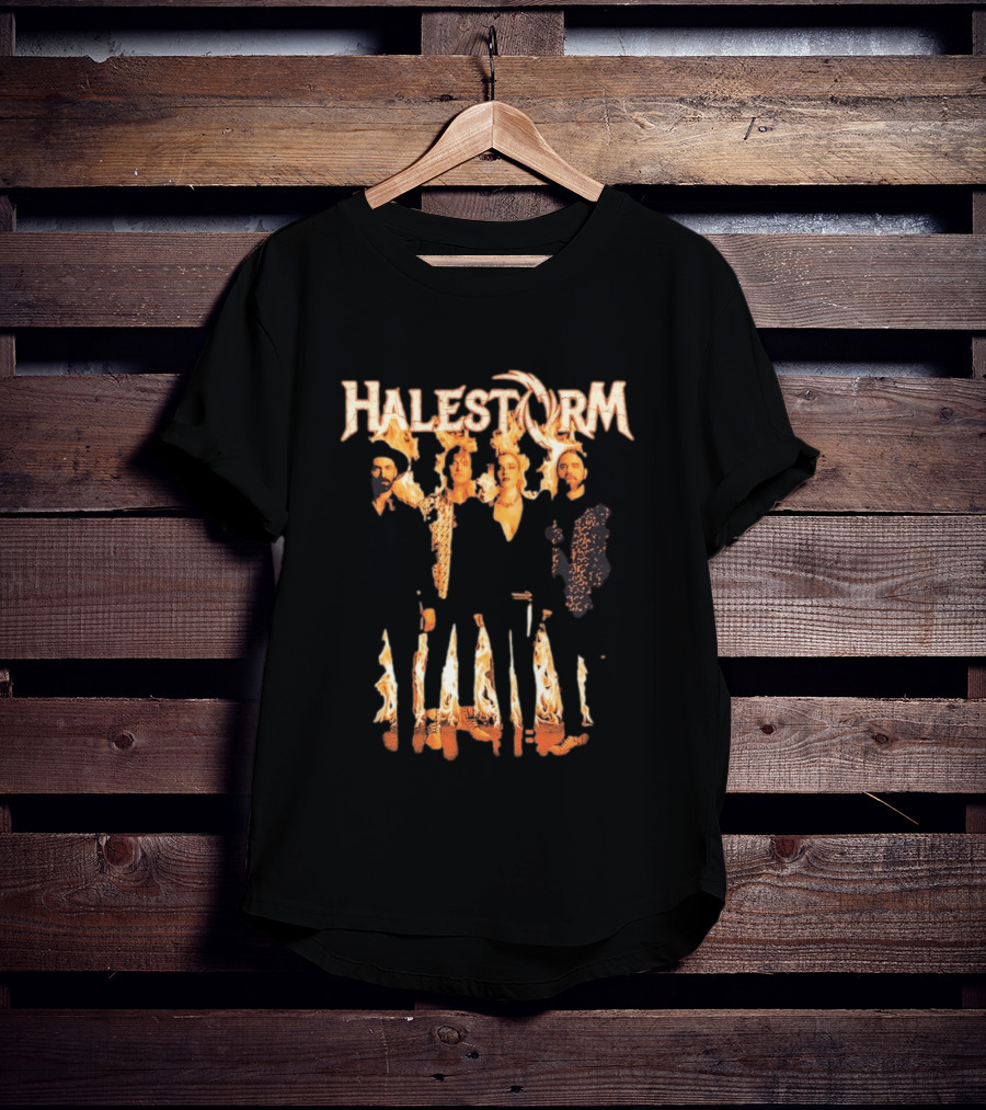 Halestorm Firestorm Band Members Flames T-Shirt