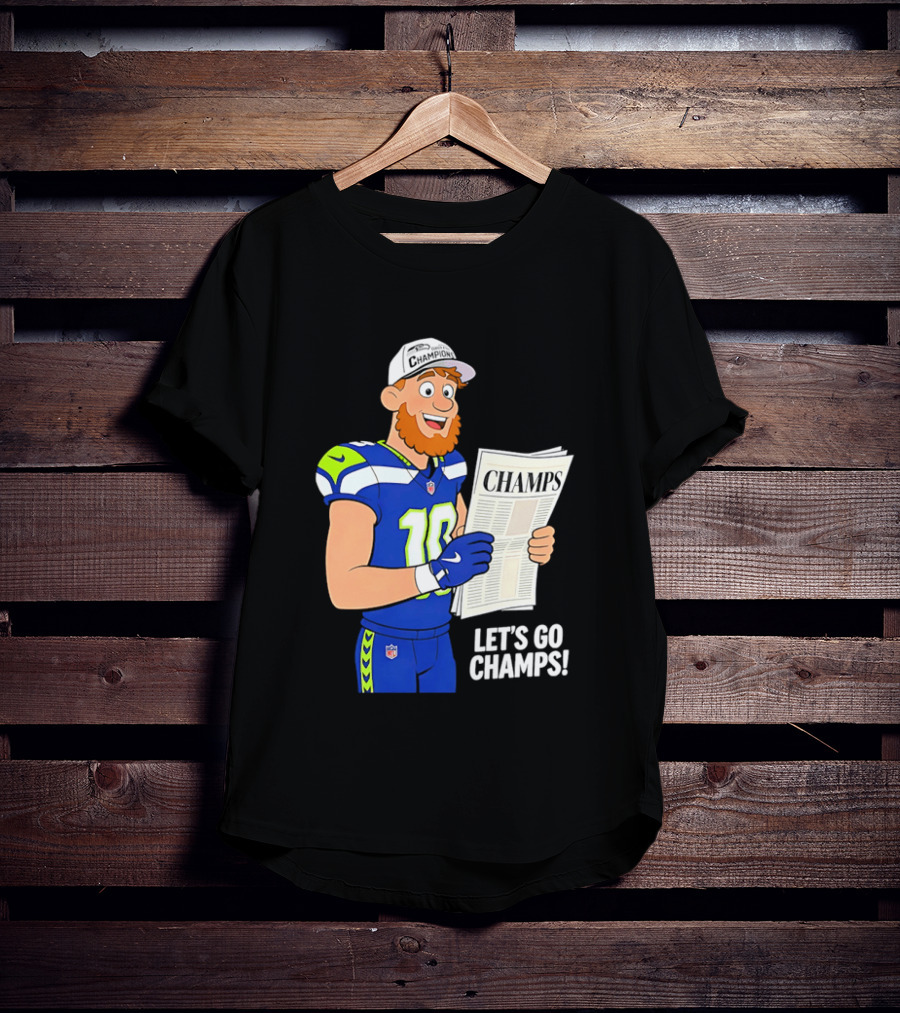 Champs Let's Go Champs Seattle Seahawks Football Fan Celebration T-Shirt