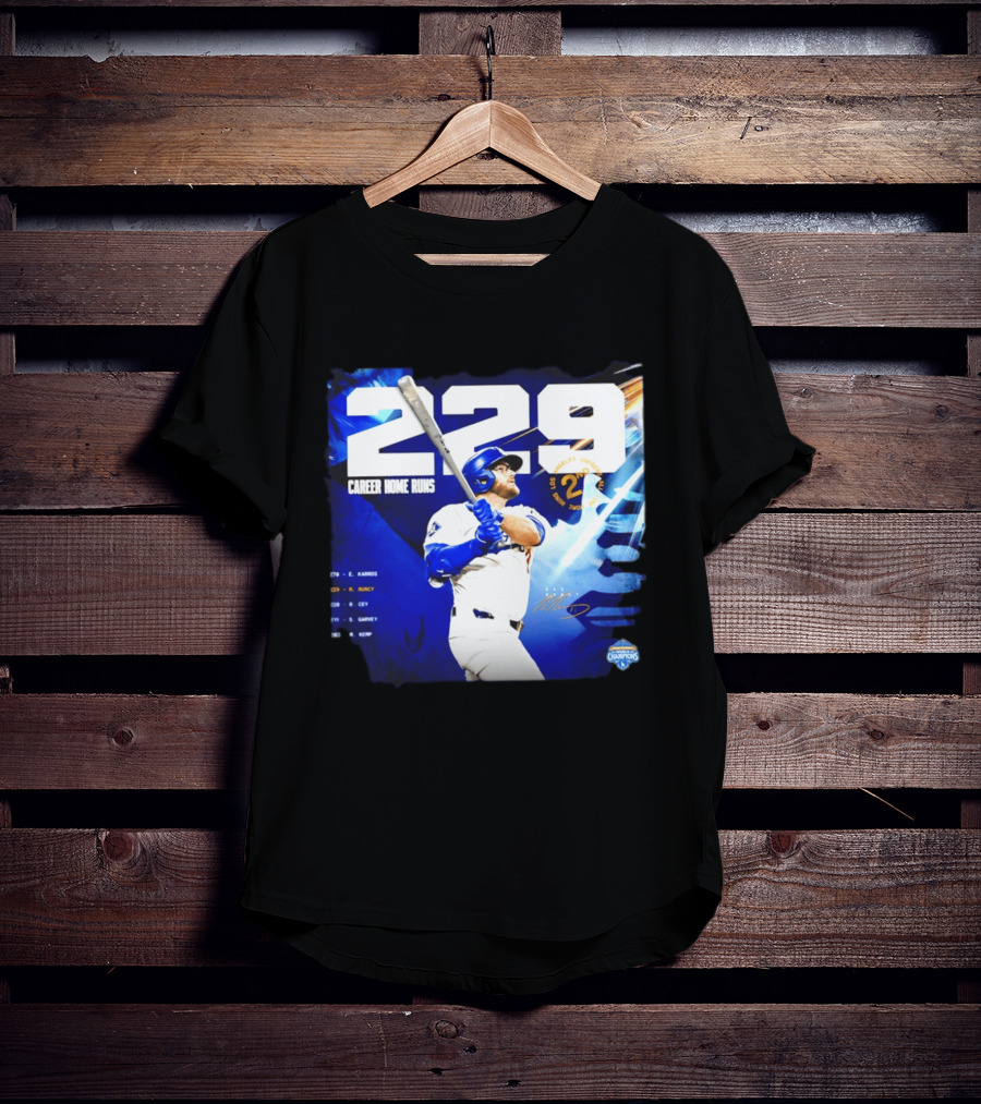 Max Muncy Los Angeles Dodgers 229 Career Home Runs Celebration MLB Champions T-Shirt