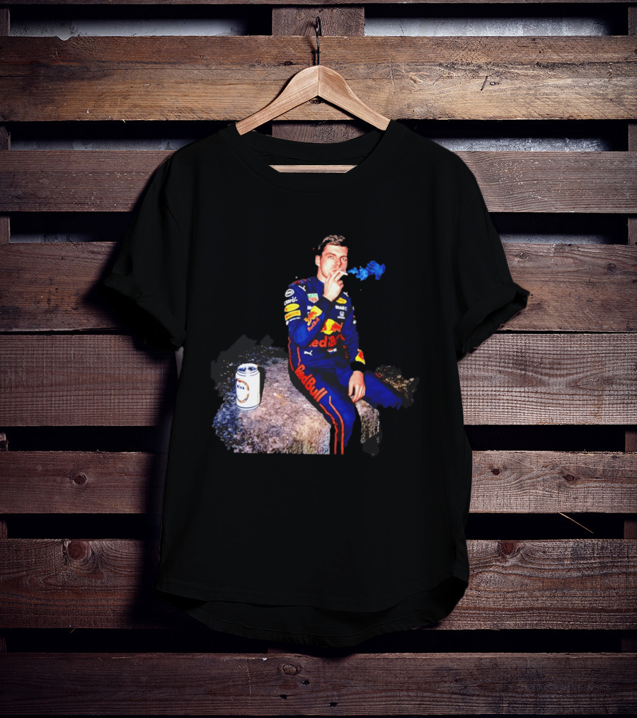 Max Verstappen Red Bull Racing Formula 1 Driver Smoking Racing Suit T-Shirt