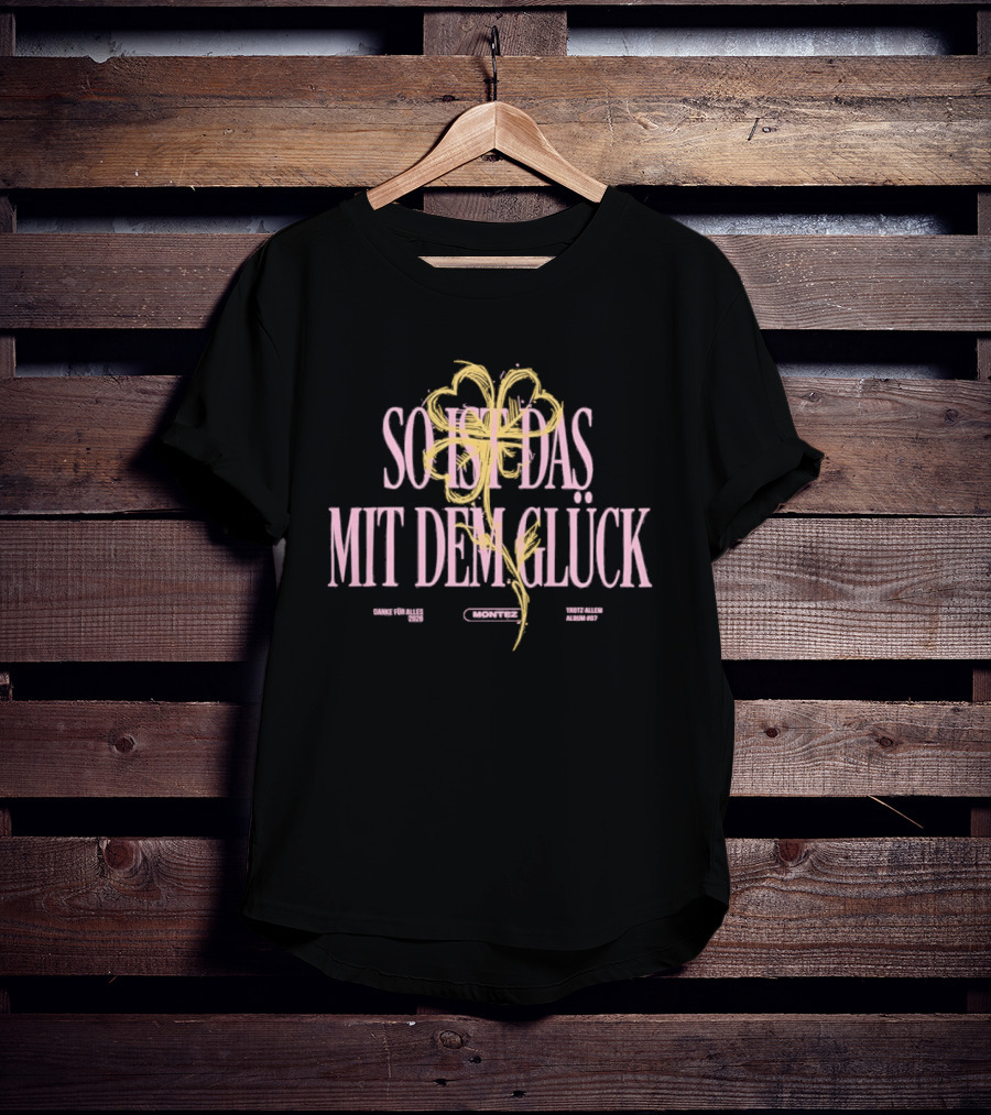 SOMETHING WITH HAPPINESS MIT DEM GLÜCK MONTEZ SIDMDG Flower Drawing T-Shirt