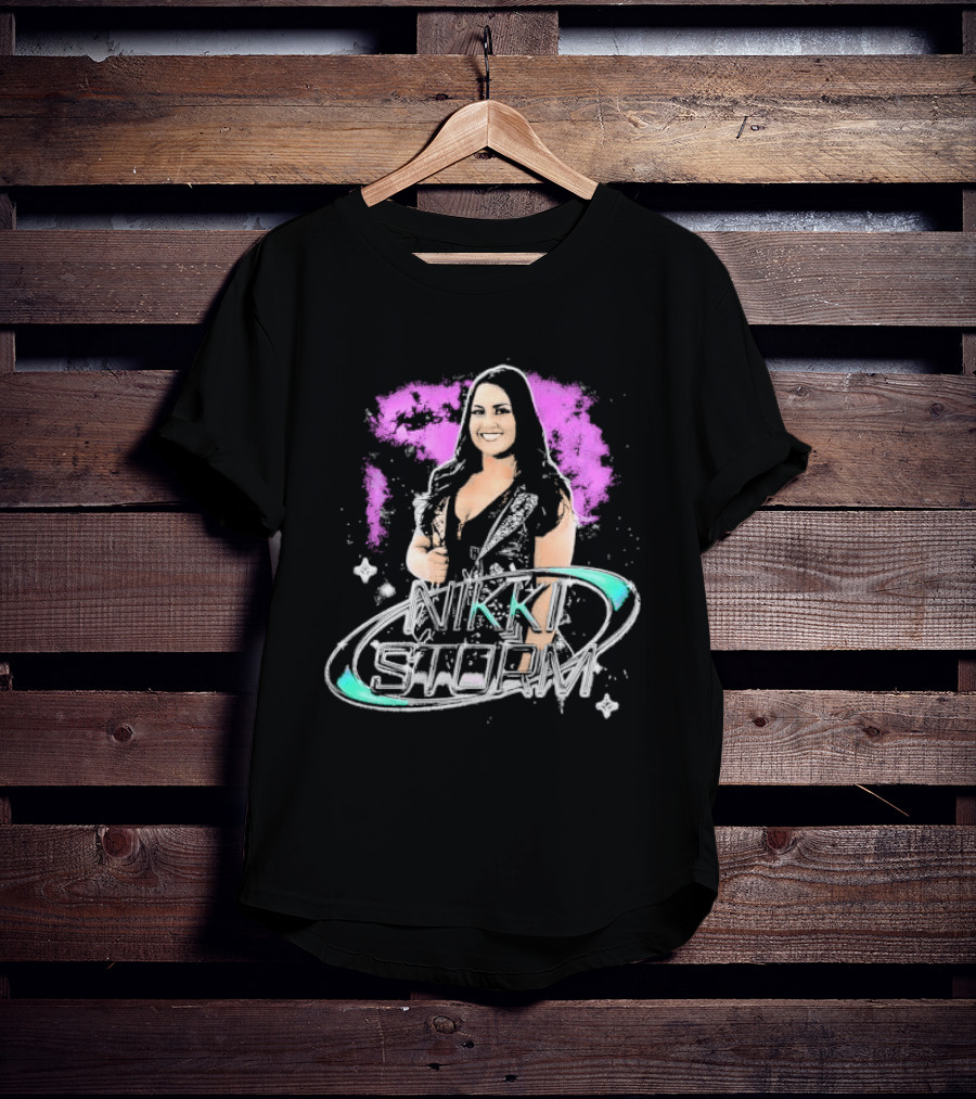 Nikki Storm Featuring Professional Wrestler Nikki Storm Vibrant Splash T-Shirt