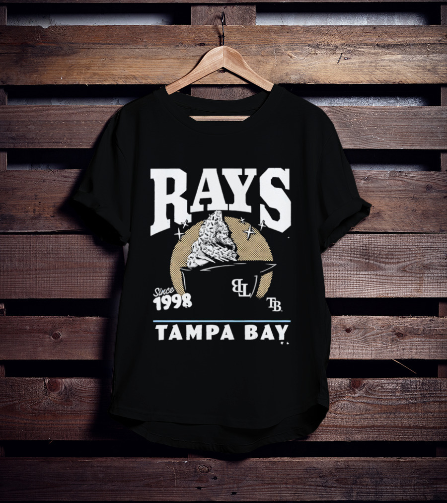 Rays Since 1998 Tampa Bay TB BL Ice Cream Baseball Helmet T-Shirt