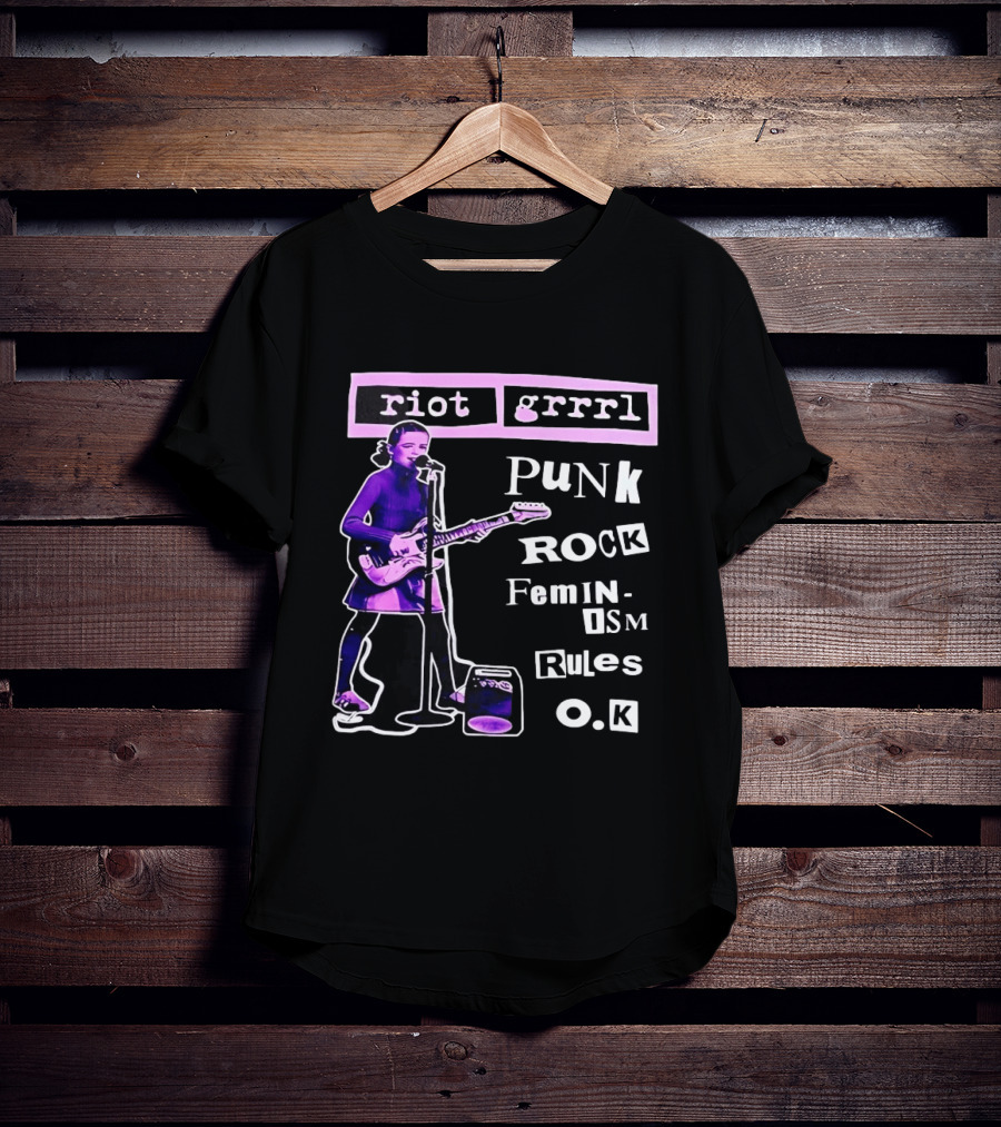 Riot Grrrl Punk Rock Feminism Rules OK T-Shirt