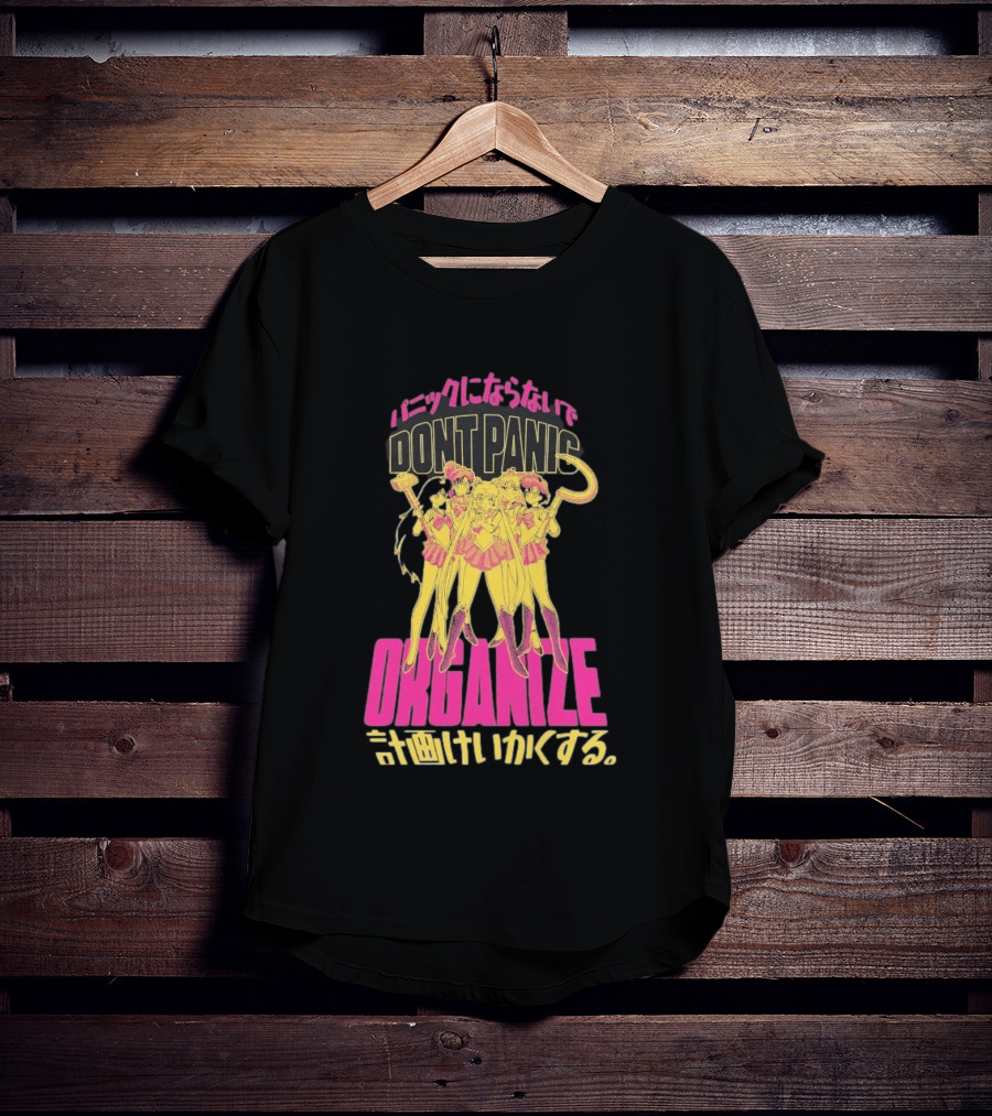 Sailor Moon Don't Panic Organize Japanese T-Shirt
