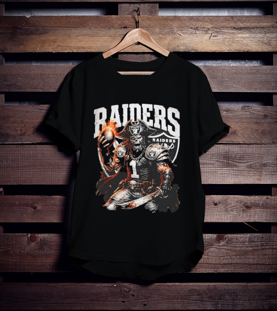 Las Vegas Raiders Skeleton Pirate Football 2026 T-Shirt