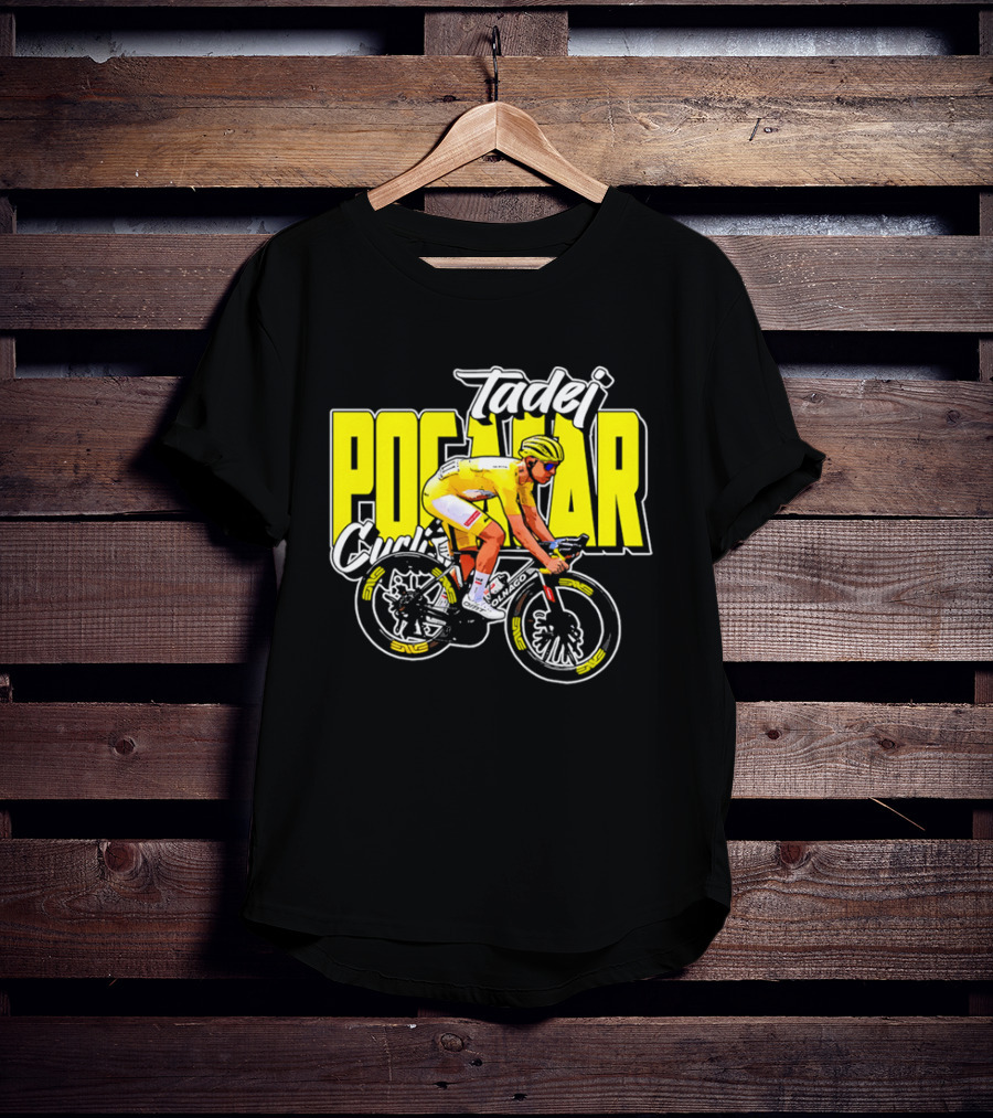 Tadej Pogacar Cycling Yellow Jersey Race Champion T-Shirt