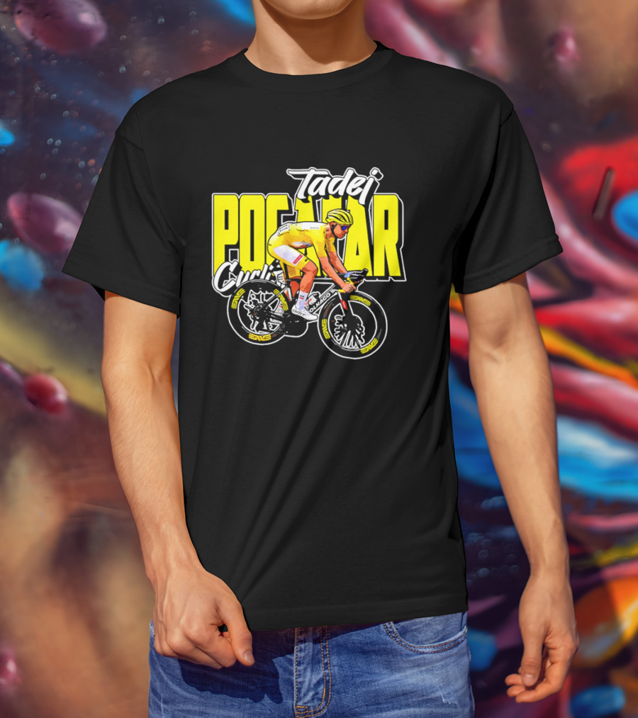 Tadej Pogacar Cycling Yellow Jersey Race Champion T-Shirt