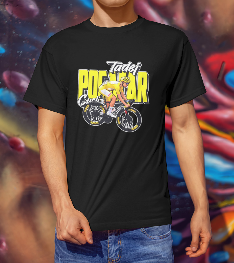Tadej Pogačar Cyclist Colnago Yellow Jersey T-Shirt